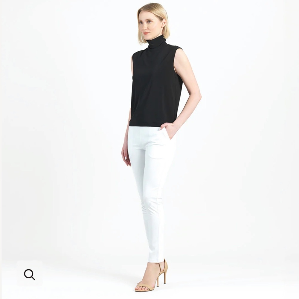 Clara Sun Woo White Straight Leg Pants